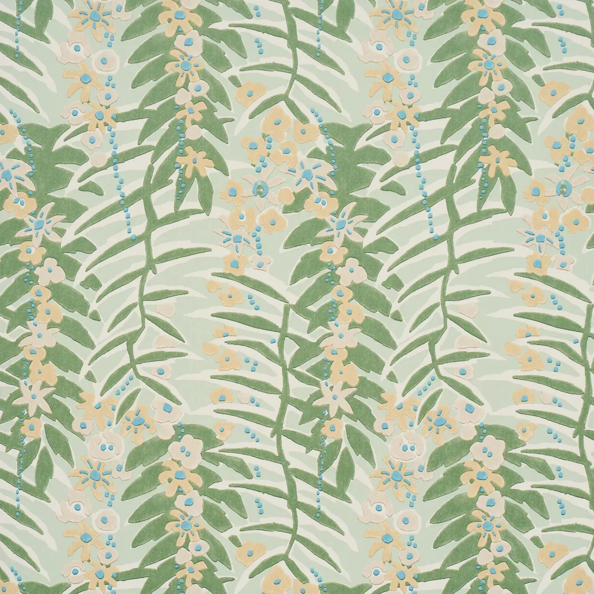 ASHBEE BOTANICAL AQUA Schumacher Wallpaper wallpaper - SKU 5016250