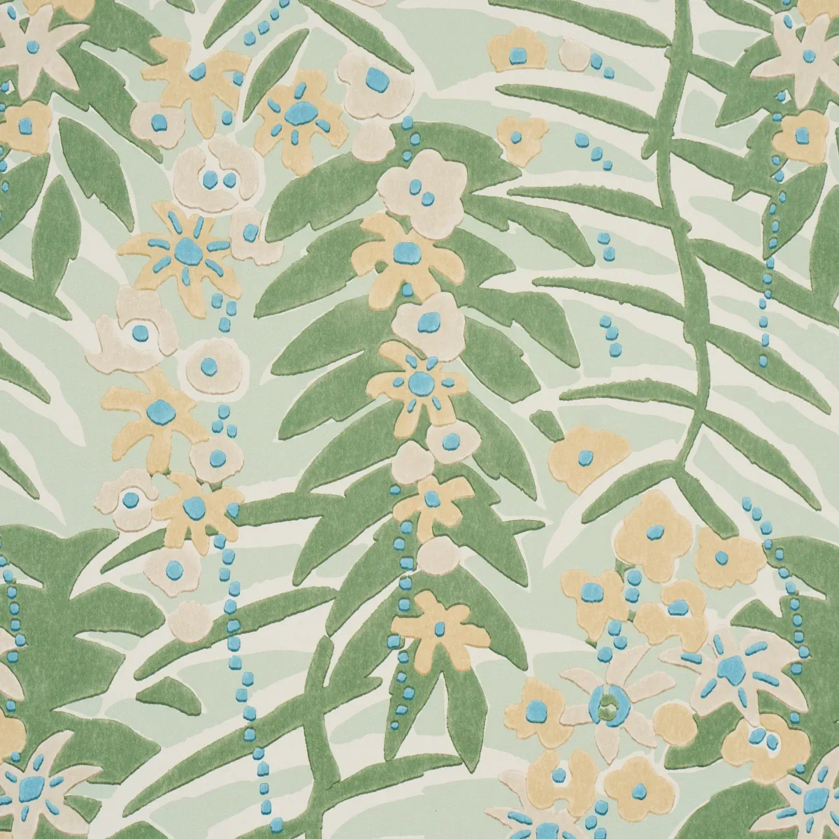 ASHBEE BOTANICAL - AQUA Schumacher Wallpaper | Wallpaper Twi ASHBEE BOTANICAL AQUA Schumacher Wallpaper wallpaper - SKU 5016250