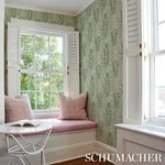 ASHBEE BOTANICAL - AQUA Schumacher Wallpaper | Wallpaper Twi ASHBEE BOTANICAL AQUA Schumacher Wallpaper wallpaper - SKU 5016250