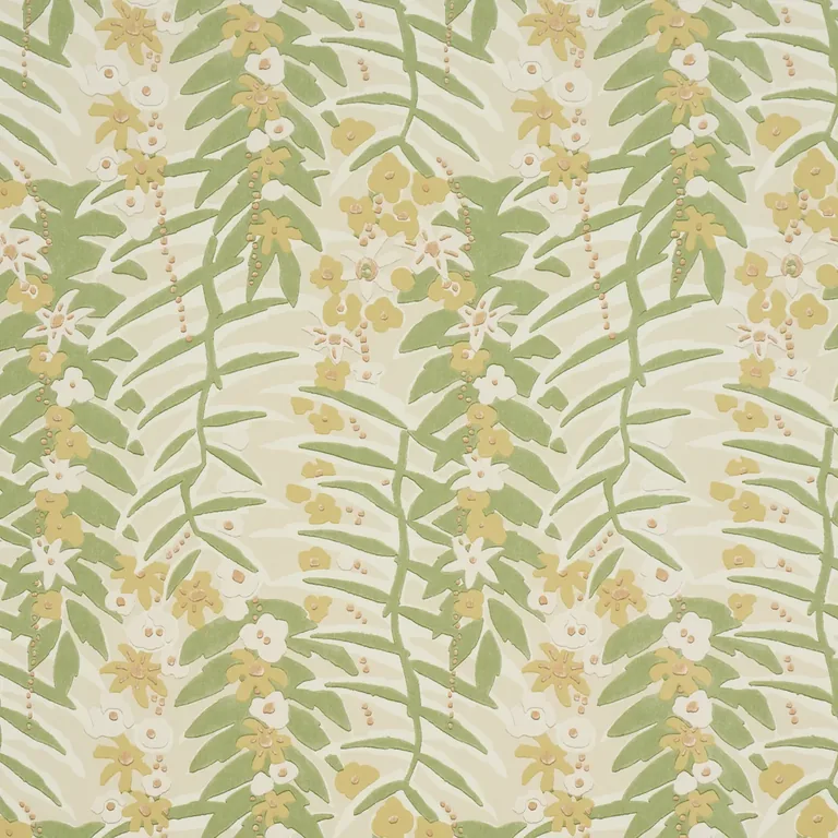 Schumacher ASHBEE BOTANICAL wallpaper, color CITRON, SKU 5016251