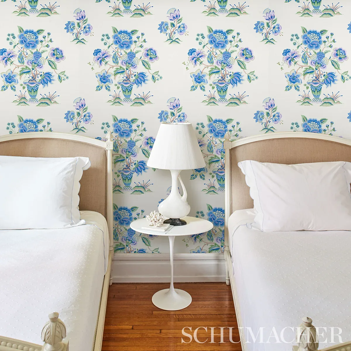 ASHFORD - CORNFLOWER & LILAC Schumacher Wallpaper | Wallpape ASHFORD CORNFLOWER & LILAC Schumacher Wallpaper wallpaper - SKU 5013181