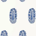 ASKANDRA FLOWER DELFT Schumacher Wallpaper wallpaper - SKU 5005311