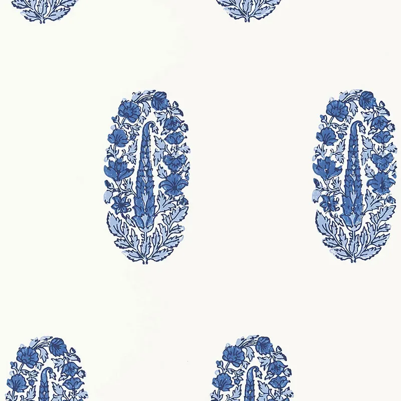 ASKANDRA FLOWER DELFT Schumacher Wallpaper wallpaper - SKU 5005311