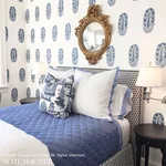 ASKANDRA FLOWER DELFT Schumacher Wallpaper wallpaper - SKU 5005311