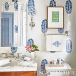 ASKANDRA FLOWER DELFT Schumacher Wallpaper wallpaper - SKU 5005311