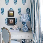 ASKANDRA FLOWER DELFT Schumacher Wallpaper wallpaper - SKU 5005311
