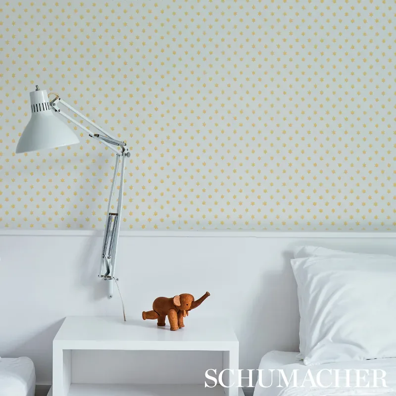 ASTRAL - YELLOW Schumacher Wallpaper | Wallpaper Twins ASTRAL YELLOW Schumacher Wallpaper wallpaper - SKU 5013143