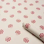 AUCLAIR FLORAL - RED Schumacher Wallpaper | Wallpaper Twins AUCLAIR FLORAL RED Schumacher Wallpaper wallpaper - SKU 5016480