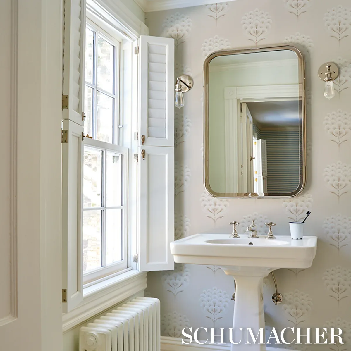 AURELIA LIMESTONE Schumacher Wallpaper wallpaper - SKU 5016340