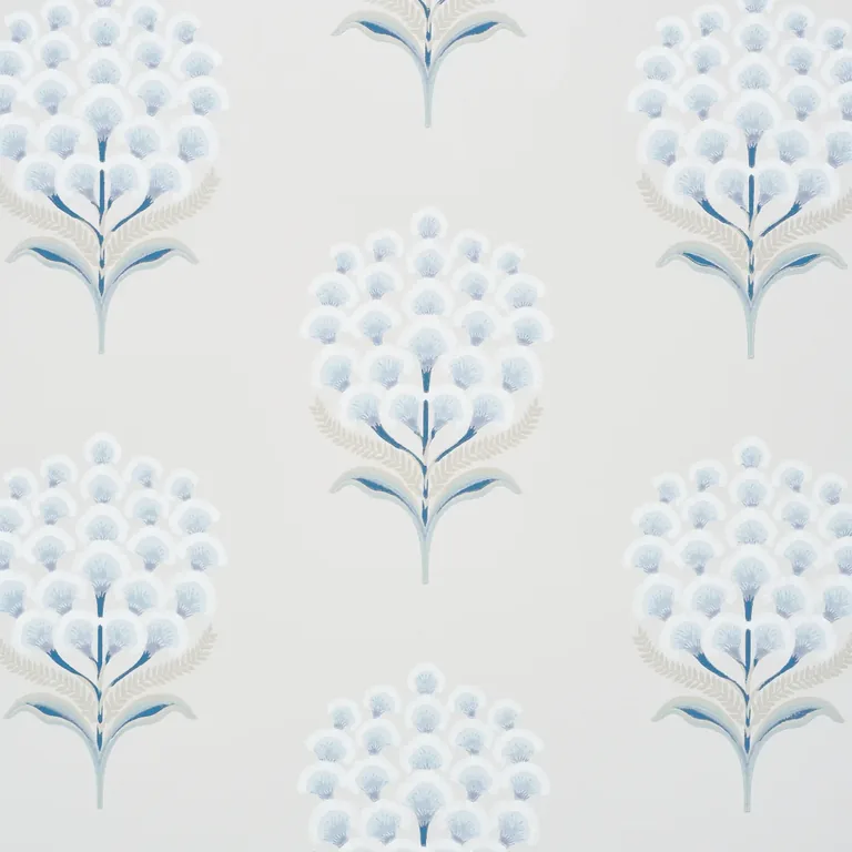 Schumacher AURELIA wallpaper, color PORCELAIN, SKU 5016341