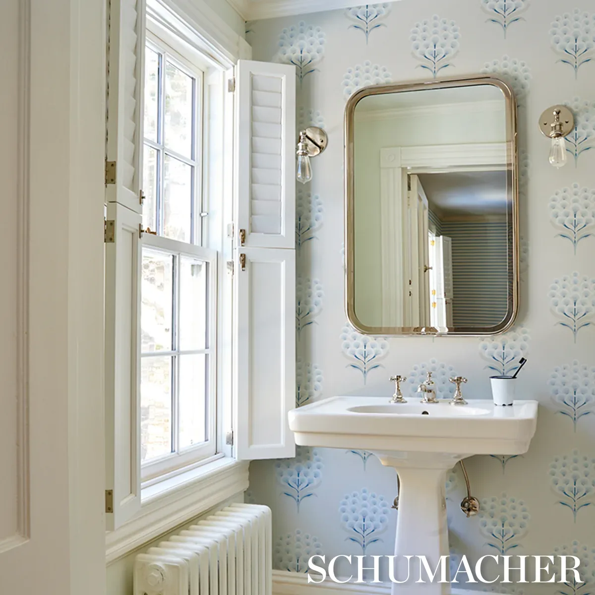 AURELIA - PORCELAIN Schumacher Wallpaper | Wallpaper Twins AURELIA PORCELAIN Schumacher Wallpaper wallpaper - SKU 5016341