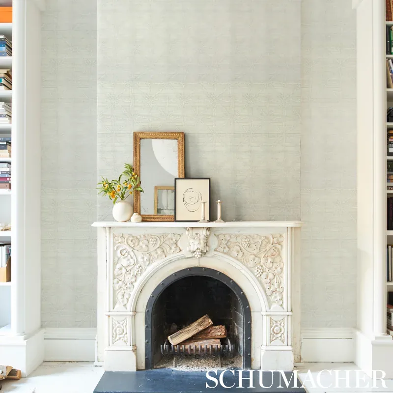 AVENTURINE PERFORMANCE SILVER Schumacher Wallpaper wallpaper - SKU 5010750