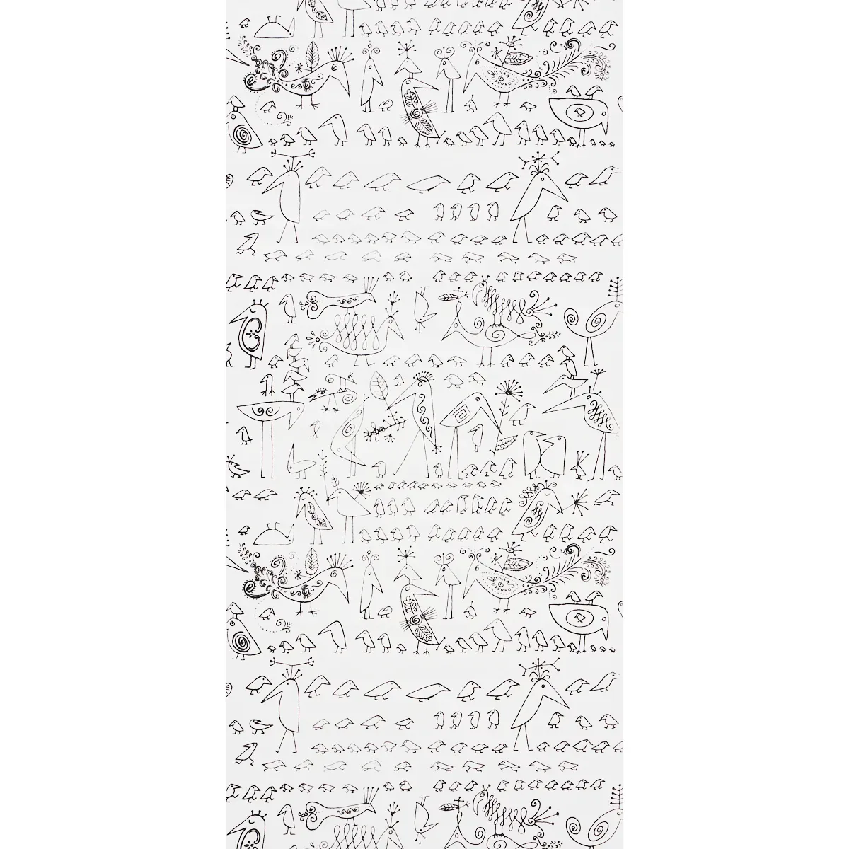 AVIARY BLACK ON WHITE Schumacher Wallpaper wallpaper - SKU 2705510