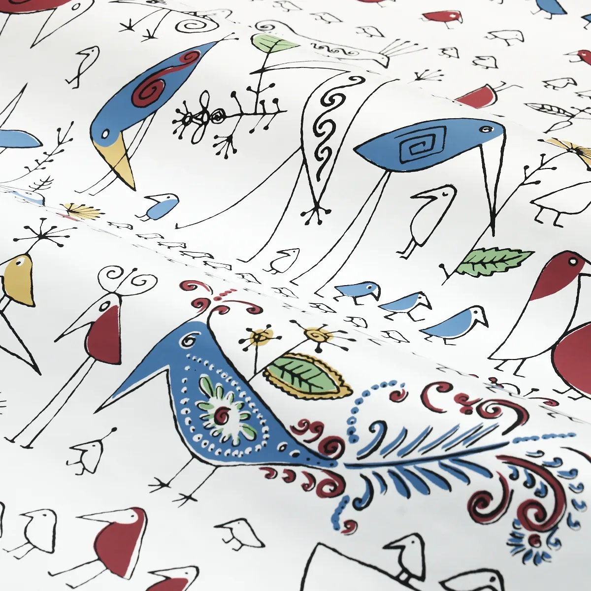 AVIARY MULTI ON WHITE Schumacher Wallpaper wallpaper - SKU 2705511