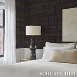 AXEL PLAID WALLCOVERING - NAVY/ESPRESSO Schumacher Wallpaper AXEL PLAID WALLCOVERING NAVY/ESPRESSO Schumacher Wallpaper wallpaper - SKU 5015721
