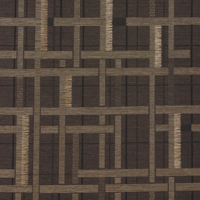 Schumacher AXEL PLAID WALLCOVERING wallpaper, color SADDLE BROWN, SKU 5015722
