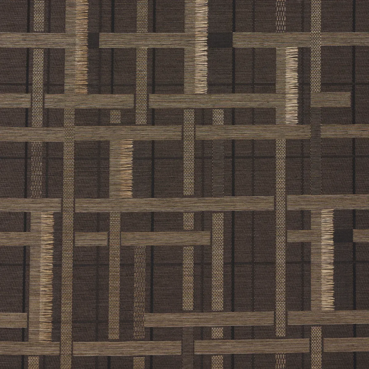 AXEL PLAID WALLCOVERING SADDLE BROWN Schumacher Wallpaper wallpaper - SKU 5015722
