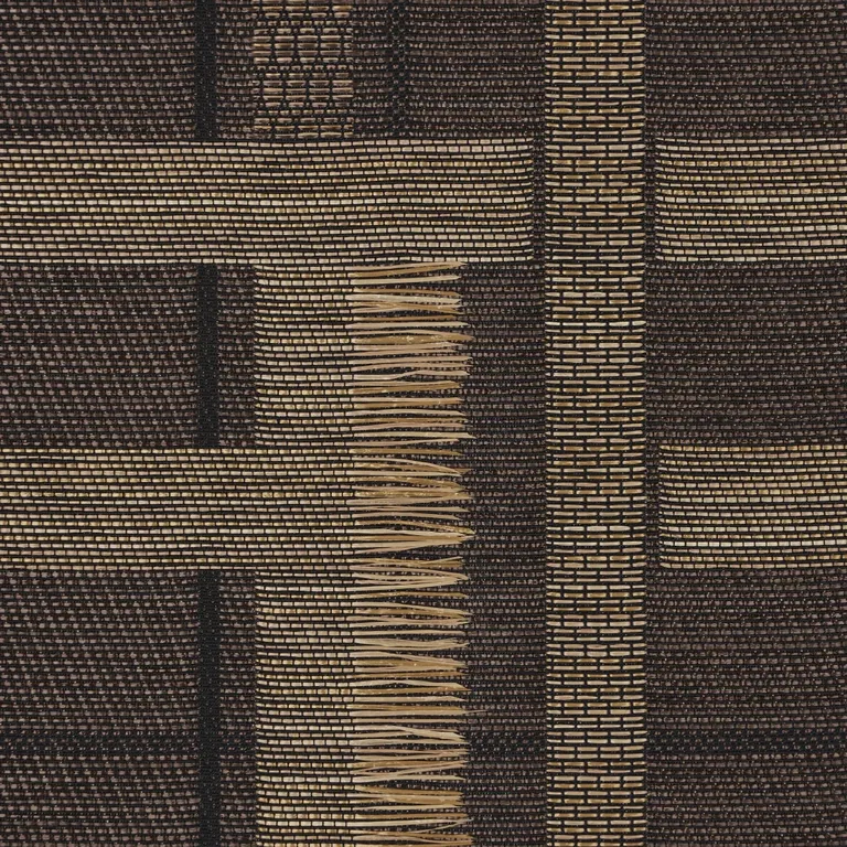 Schumacher AXEL PLAID WALLCOVERING wallpaper, color SADDLE BROWN, SKU 5015722