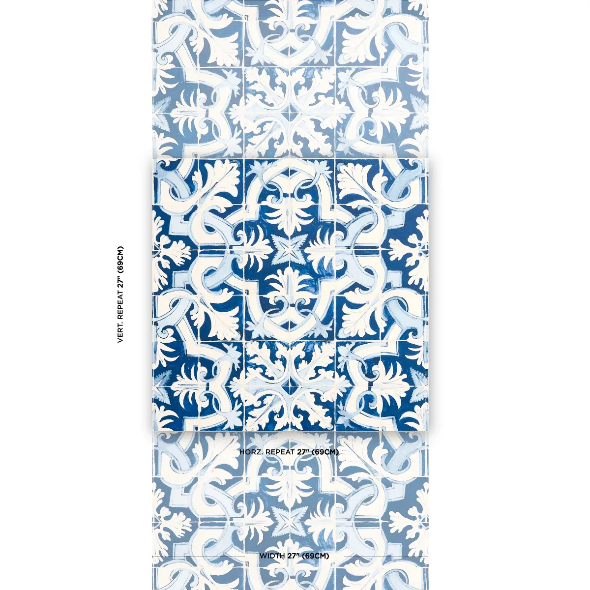 Azulejos AZURE Schumacher Wallpaper wallpaper - SKU 5015120