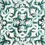 Azulejos EMERALD Schumacher Wallpaper wallpaper - SKU 5015121
