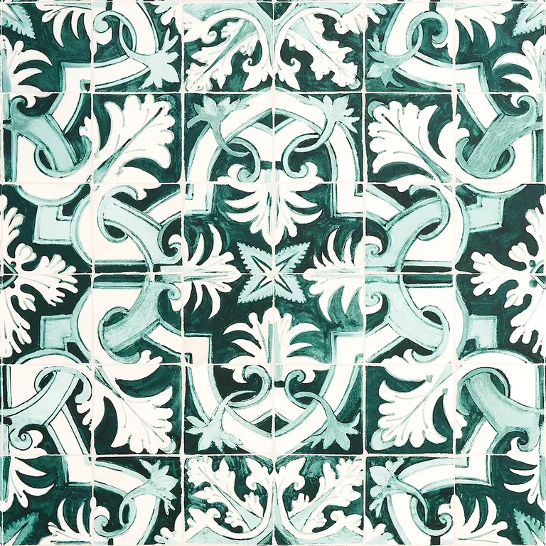 Schumacher Azulejos wallpaper