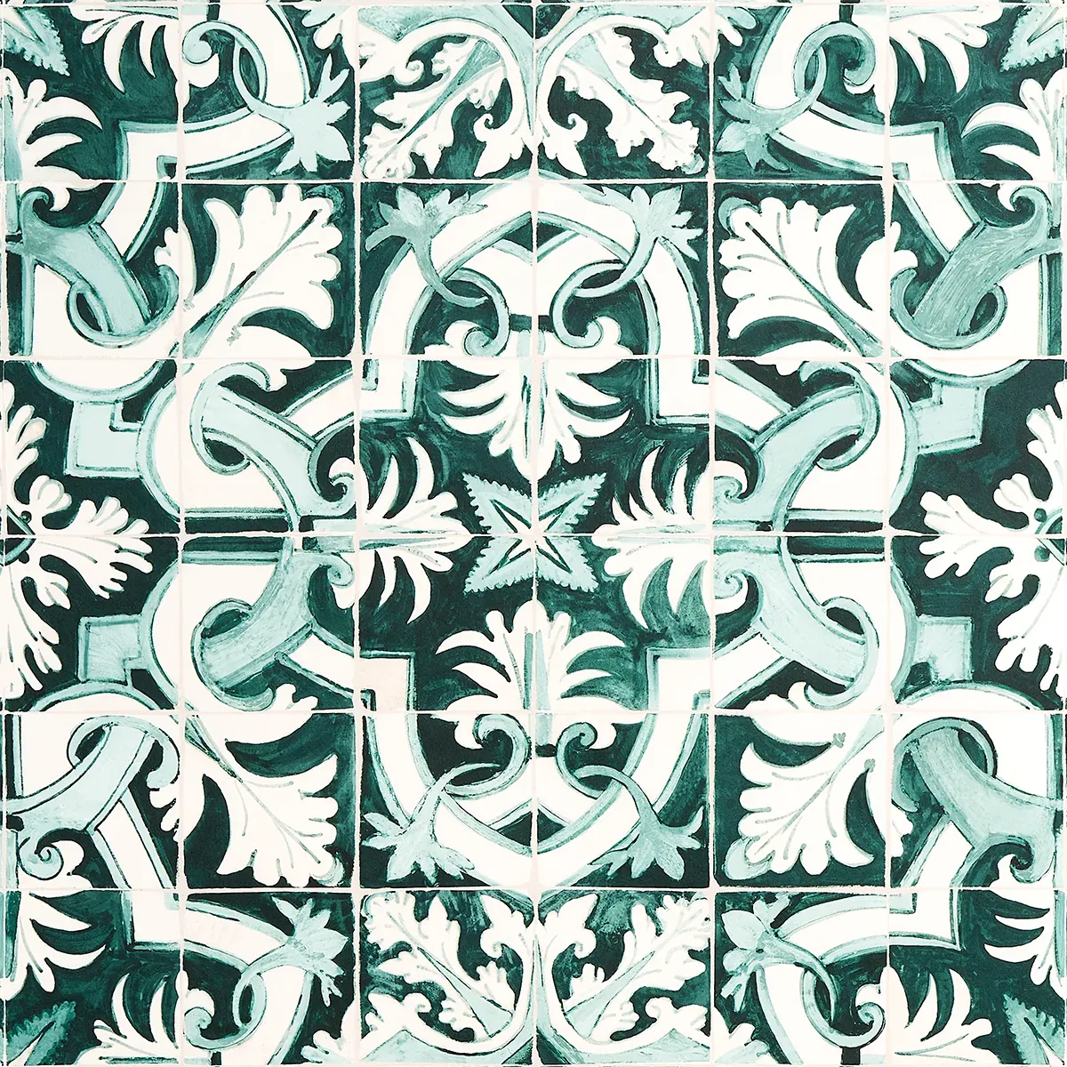 Azulejos EMERALD Schumacher Wallpaper wallpaper - SKU 5015121