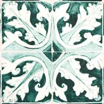 Azulejos EMERALD Schumacher Wallpaper wallpaper - SKU 5015121