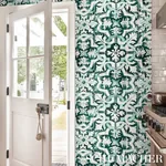 Azulejos EMERALD Schumacher Wallpaper wallpaper - SKU 5015121
