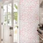 Azulejos - PINK Schumacher Wallpaper | Wallpaper Twins Azulejos PINK Schumacher Wallpaper wallpaper - SKU 5015122