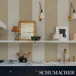 BACKDROP PAINTER'S STRIPE MOONLIGHT Schumacher Wallpaper wallpaper - SKU 5016900