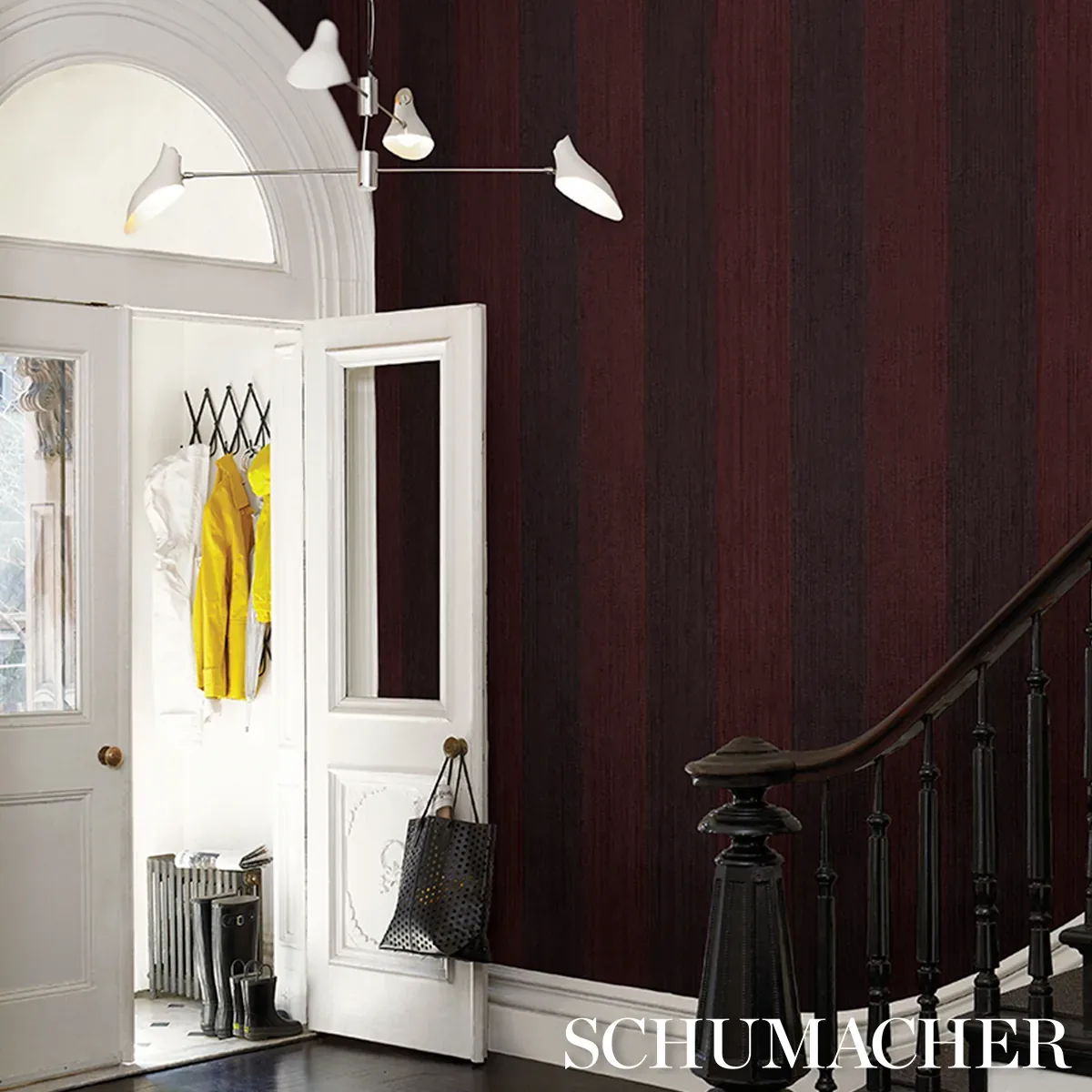 BACKDROP PAINTER'S STRIPE - SELF-PORTRAIT Schumacher Wallpap BACKDROP PAINTER'S STRIPE SELF-PORTRAIT Schumacher Wallpaper wallpaper - SKU 5016902