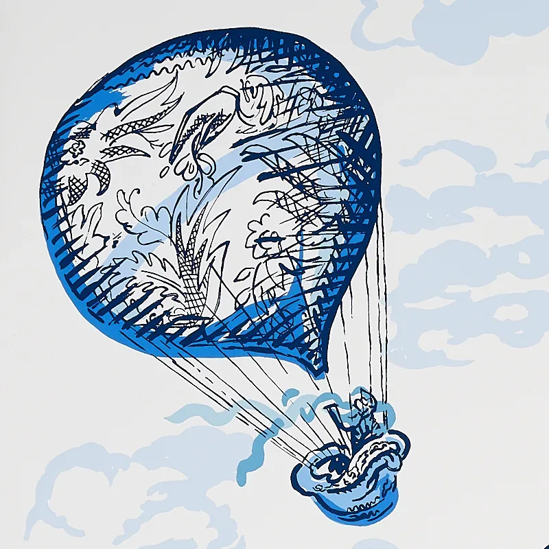 Balloons - BLUE Schumacher Wallpaper | Wallpaper Twins Balloons BLUE Schumacher Wallpaper wallpaper - SKU 5012790
