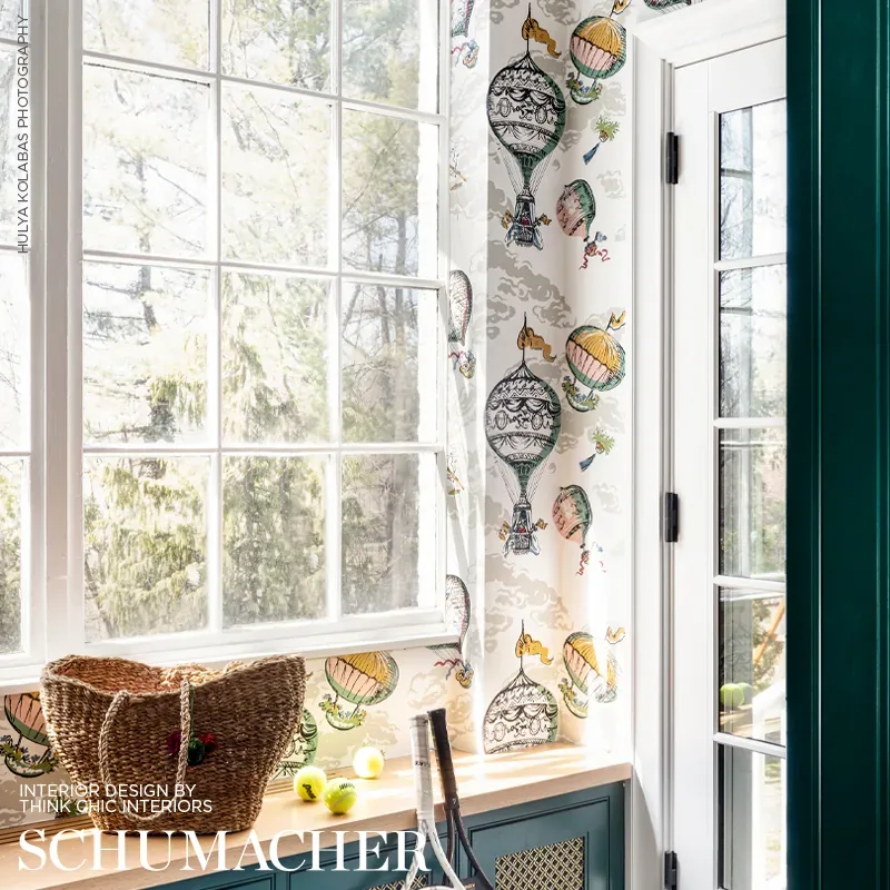 Balloons - MULTI Schumacher Wallpaper | Wallpaper Twins Balloons MULTI Schumacher Wallpaper wallpaper - SKU 2704320
