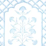 BAMBOO TRELLIS PANEL A BLUE Schumacher Wallpaper wallpaper - SKU 5014391