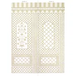 BAMBOO TRELLIS PANEL A NEUTRAL Schumacher Wallpaper wallpaper - SKU 5014392