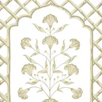 BAMBOO TRELLIS PANEL A NEUTRAL Schumacher Wallpaper wallpaper - SKU 5014392