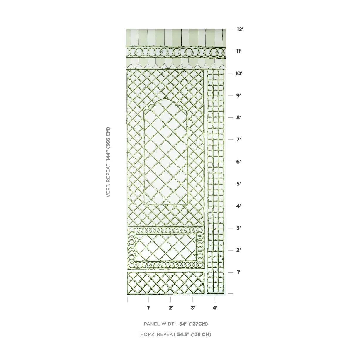 BAMBOO TRELLIS PANEL B room view