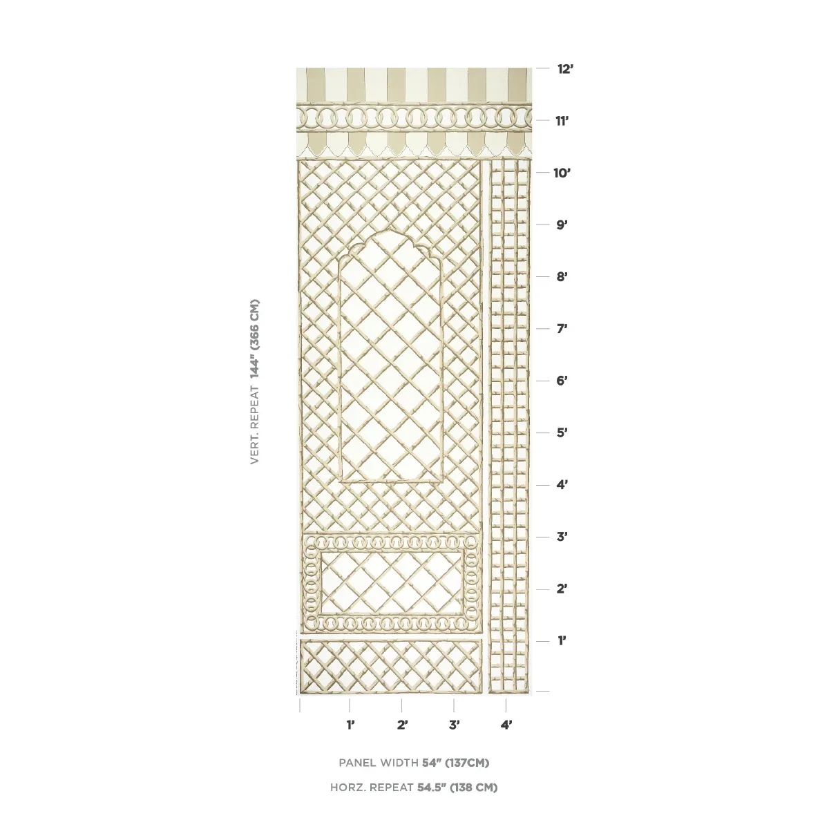 BAMBOO TRELLIS PANEL B room view