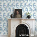 BANANA LEAF CHINA BLUE Schumacher Wallpaper wallpaper - SKU 5014982