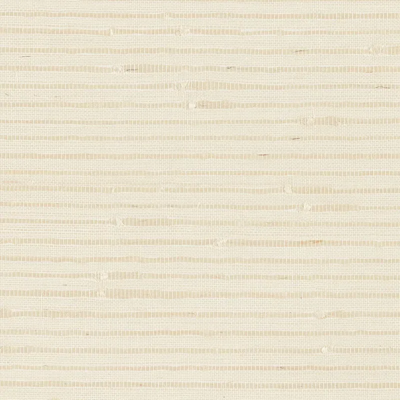 BANDED GRASSCLOTH CREAM Schumacher Wallpaper wallpaper - SKU 5007900