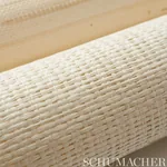 BANDED GRASSCLOTH CREAM Schumacher Wallpaper wallpaper - SKU 5007900