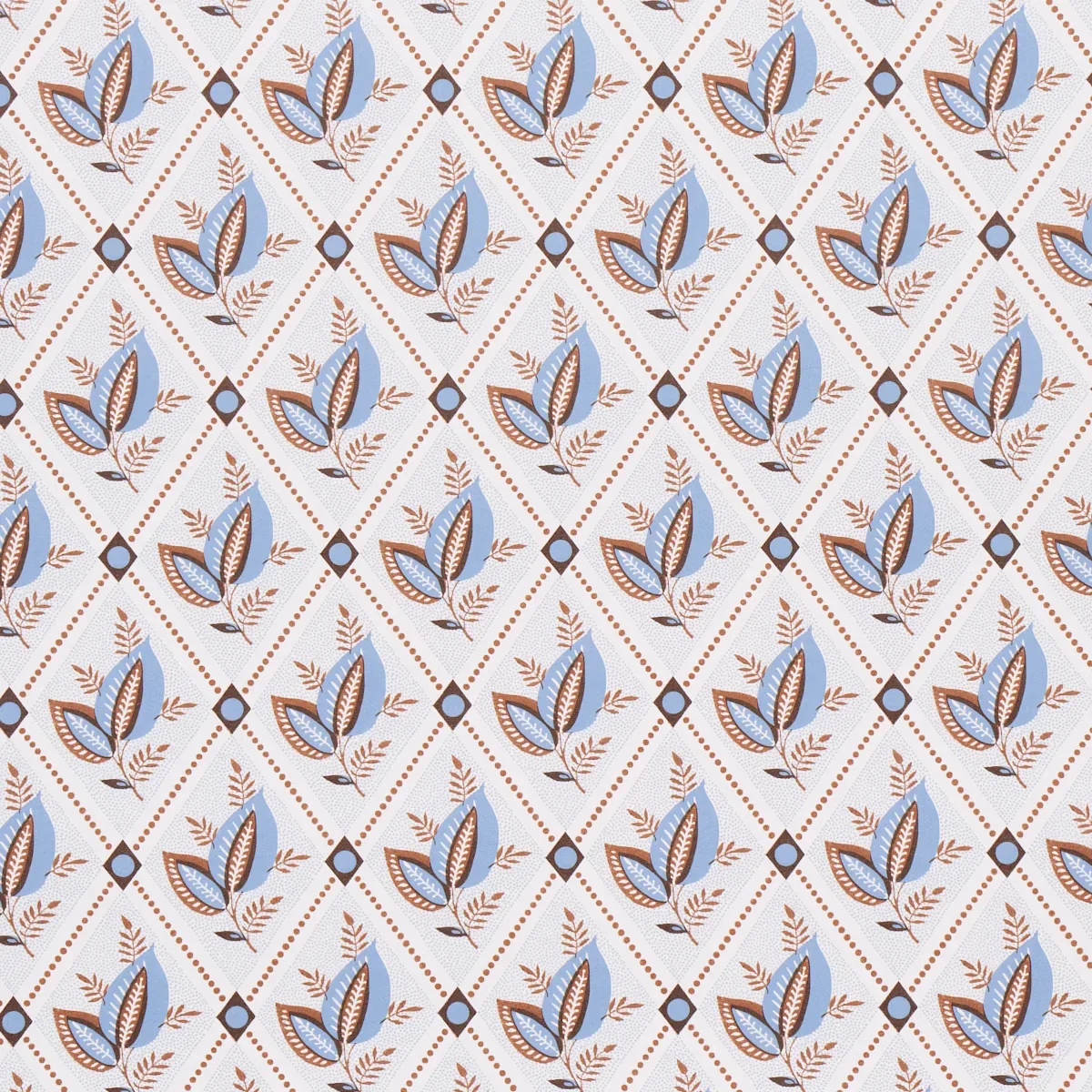 BASILE TRELLIS DELFT & SEPIA Schumacher Wallpaper wallpaper - SKU 5014232