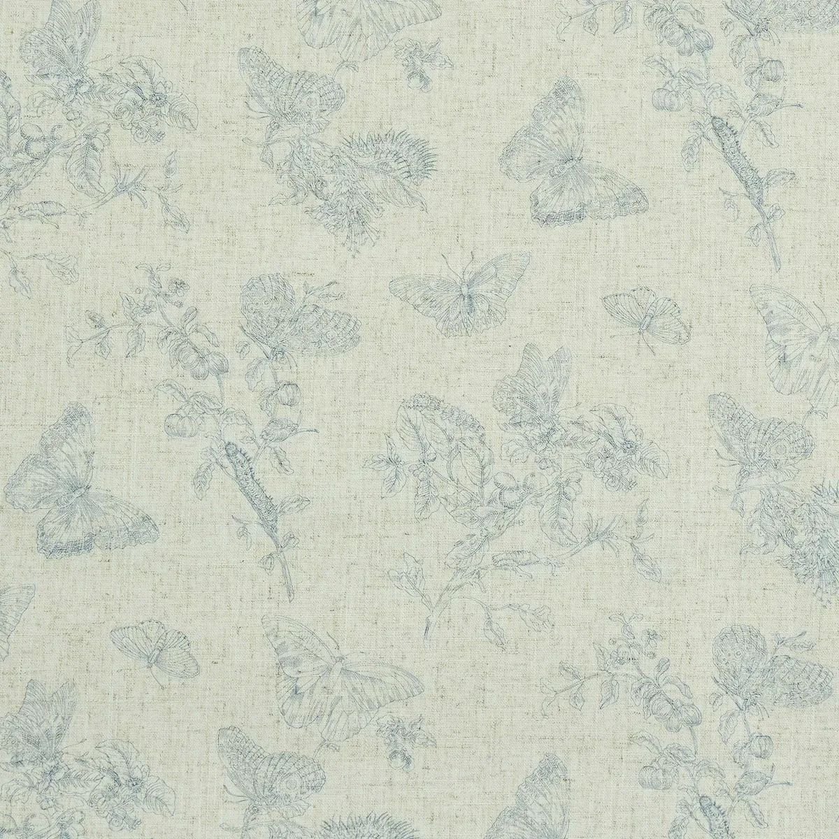 BAUDIN BUTTERFLY LINEN BLUE Schumacher Wallpaper wallpaper - SKU 5011831