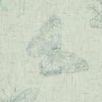 BAUDIN BUTTERFLY LINEN BLUE Schumacher Wallpaper wallpaper - SKU 5011831