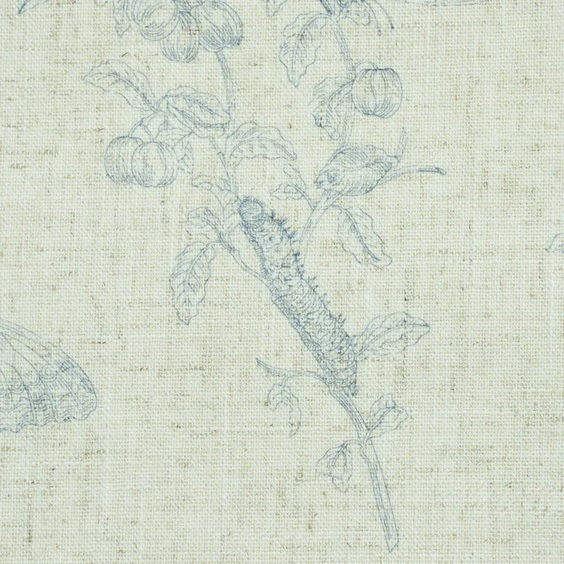 BAUDIN BUTTERFLY LINEN BLUE Schumacher Wallpaper wallpaper - SKU 5011831