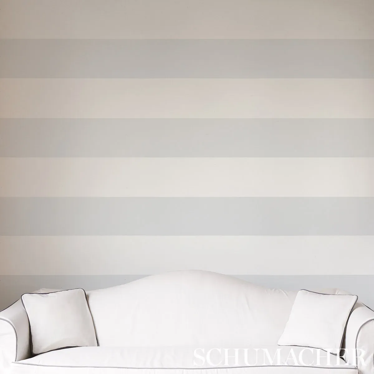 BAXTER STRIPE GREY Schumacher Wallpaper wallpaper - SKU 5008523