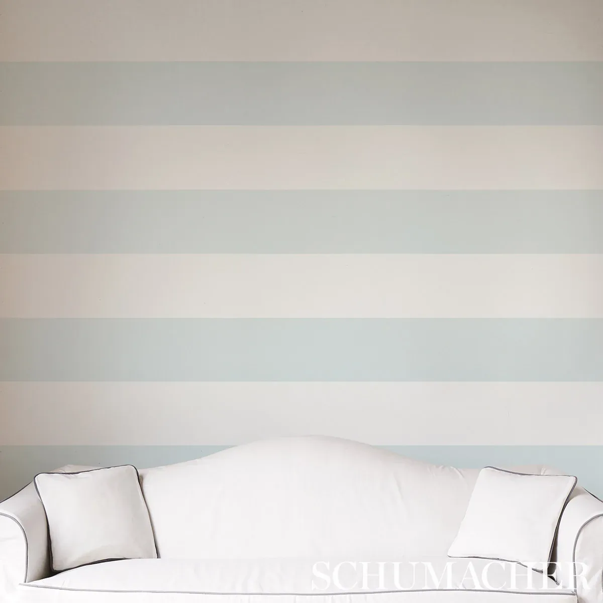 BAXTER STRIPE MINERAL Schumacher Wallpaper wallpaper - SKU 5008529