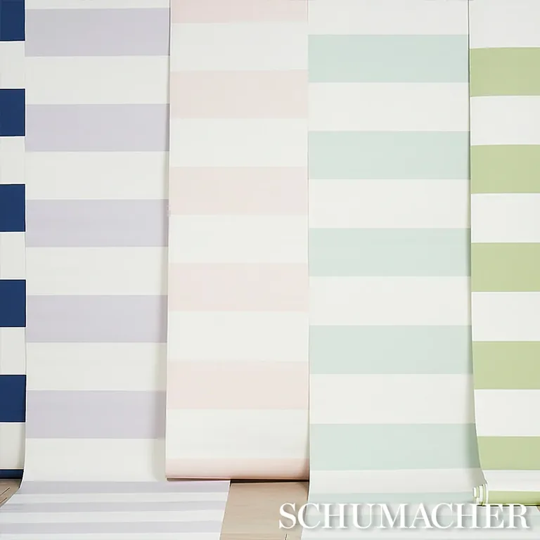 Schumacher BAXTER STRIPE wallpaper, color MINERAL, SKU 5008529