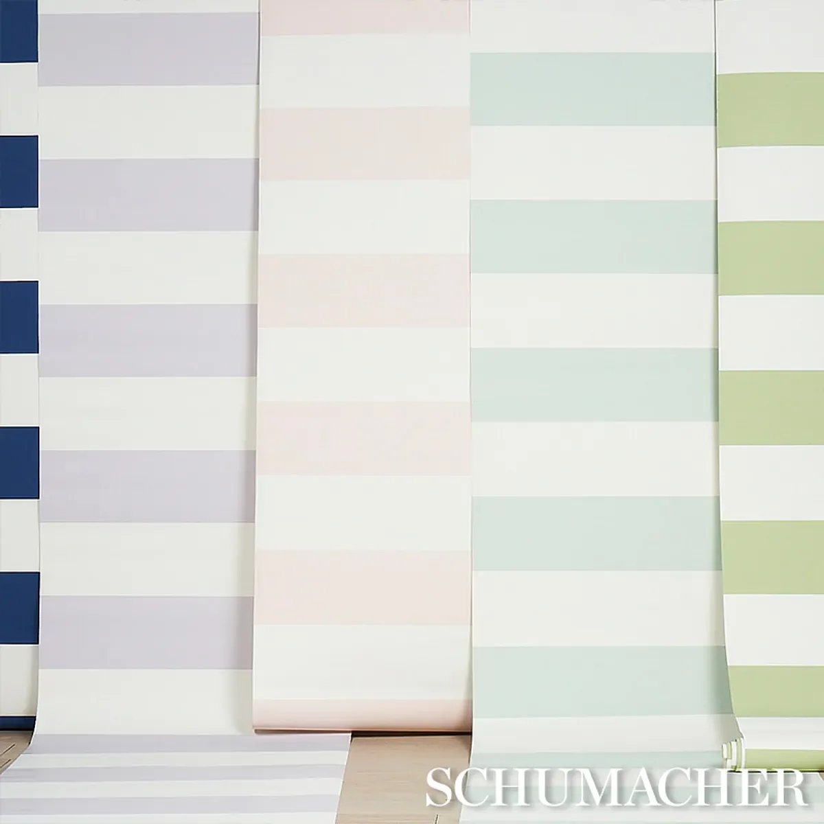 BAXTER STRIPE MINERAL Schumacher Wallpaper wallpaper - SKU 5008529