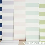 BAXTER STRIPE NAVY Schumacher Wallpaper wallpaper - SKU 5008526